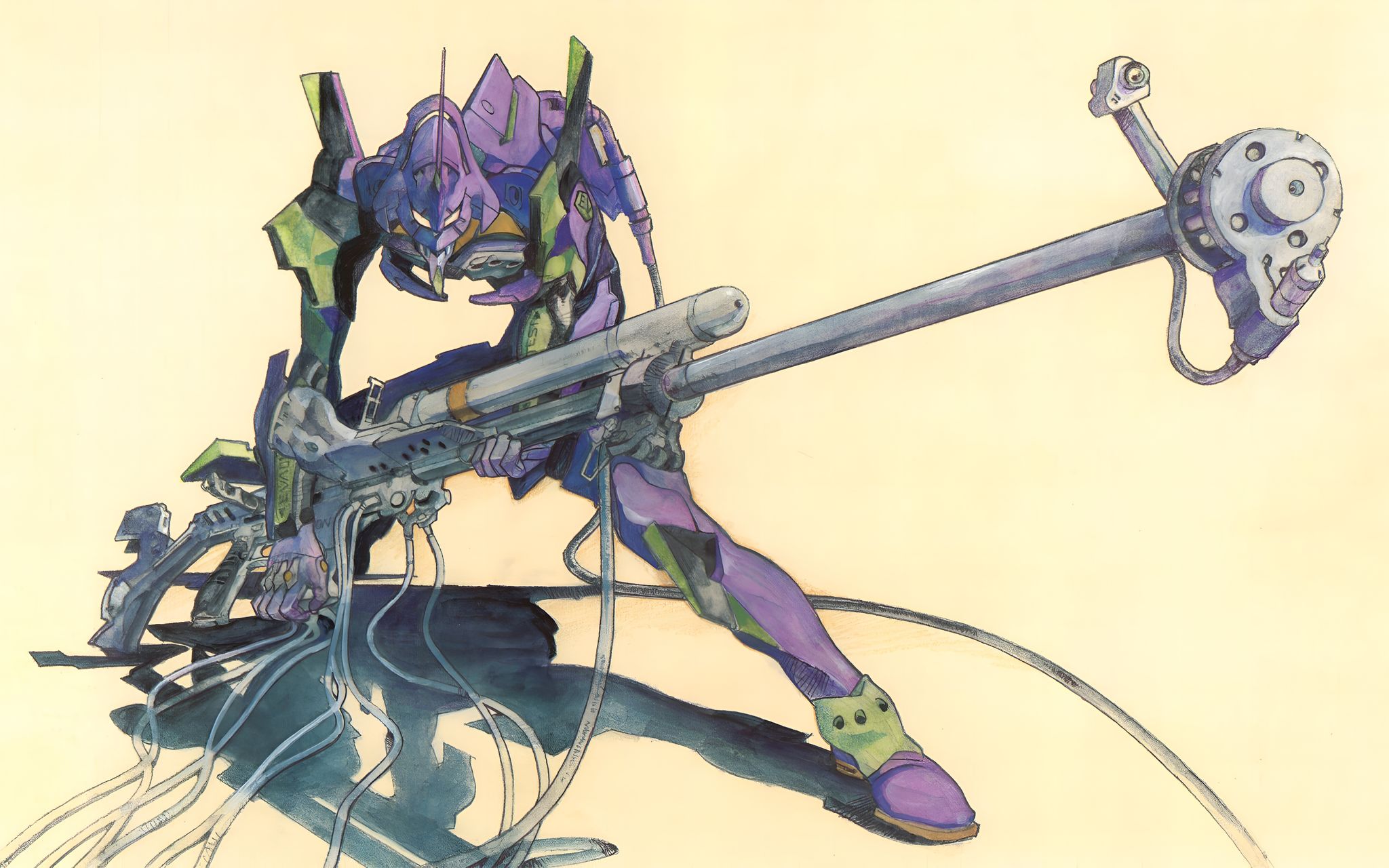 EVA Unit-01 Sniper Pose 4K Wallpaper