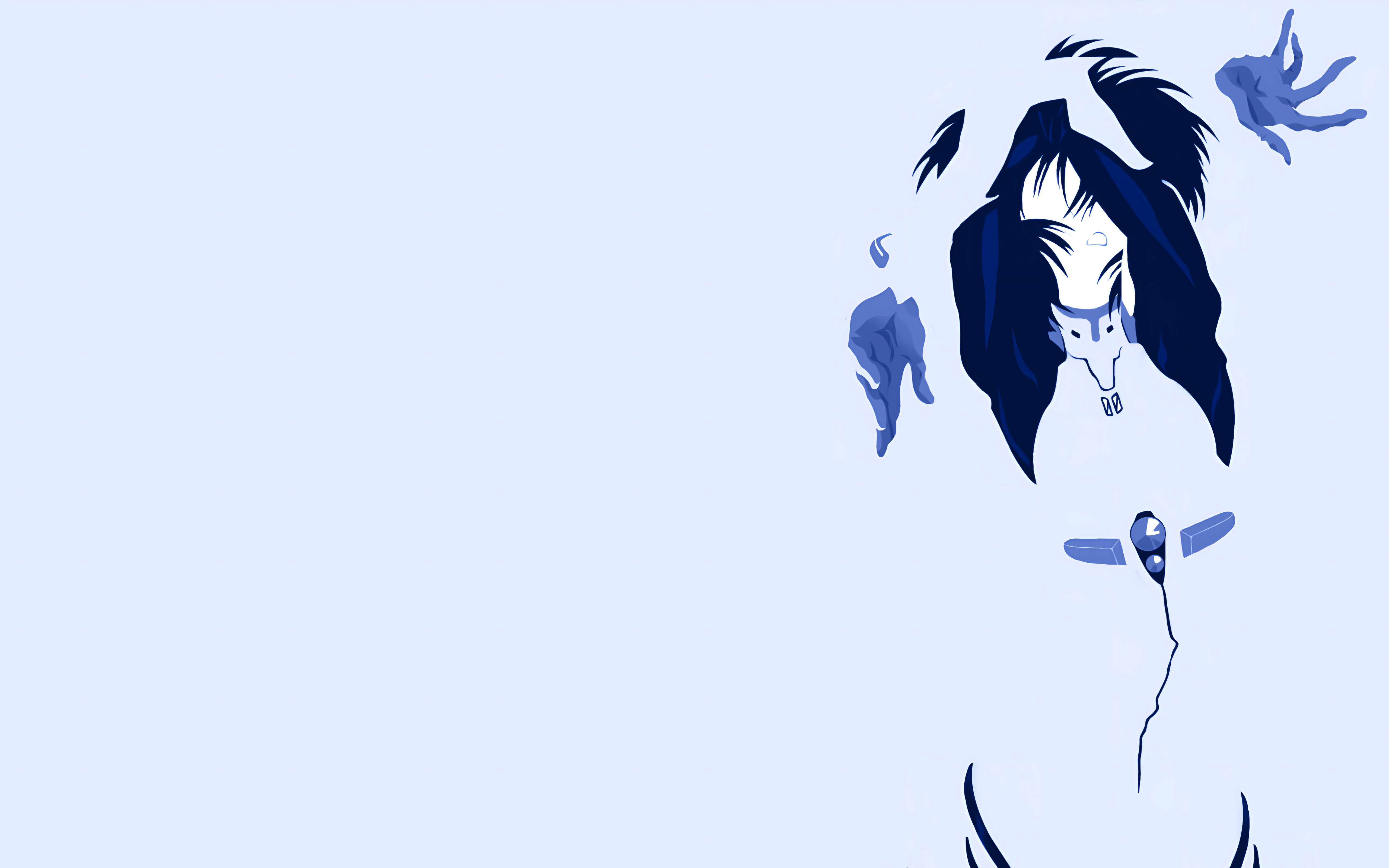Rei Ayanami Minimalist Blue Neon Genesis Evangelion Wallpaper