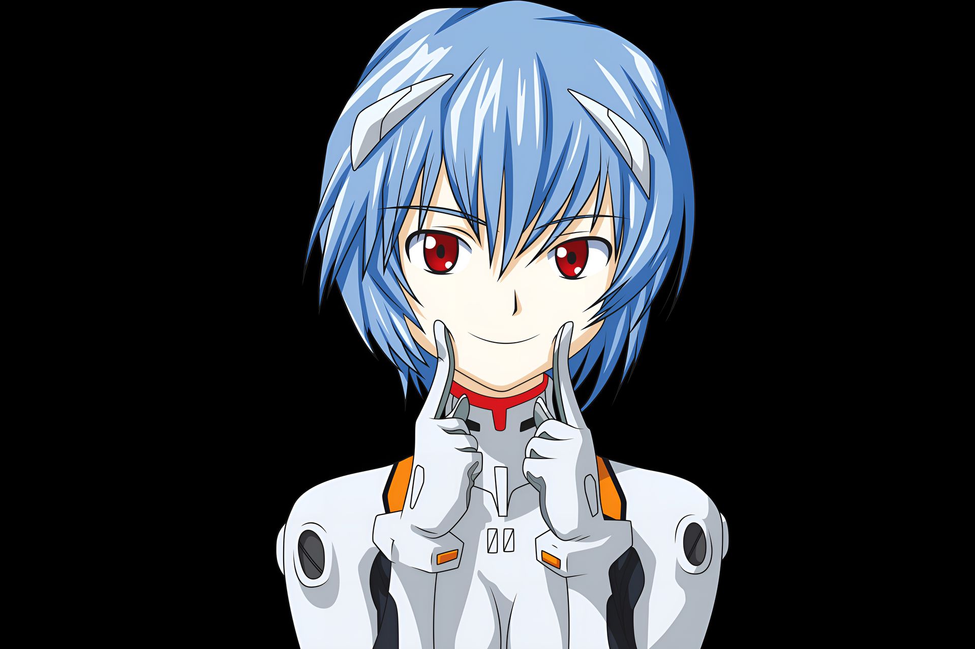 Rei Ayanami Smiling 4K Wallpaper Neon Genesis Evangelion