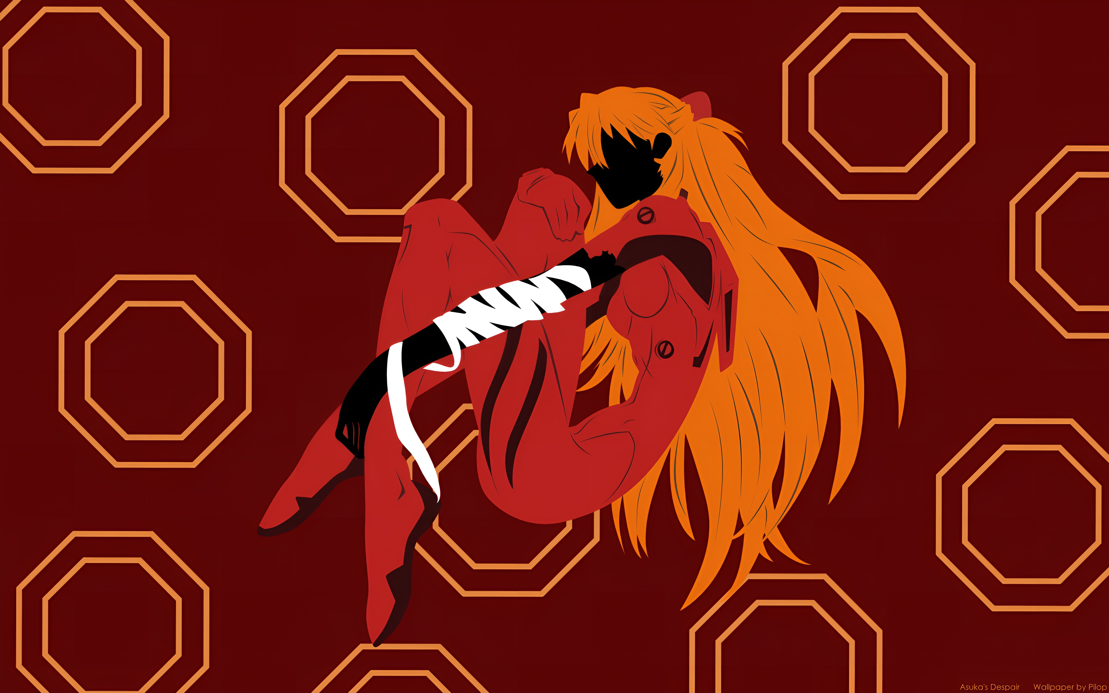 Asuka Despair Neon Genesis Evangelion 4K Wallpaper