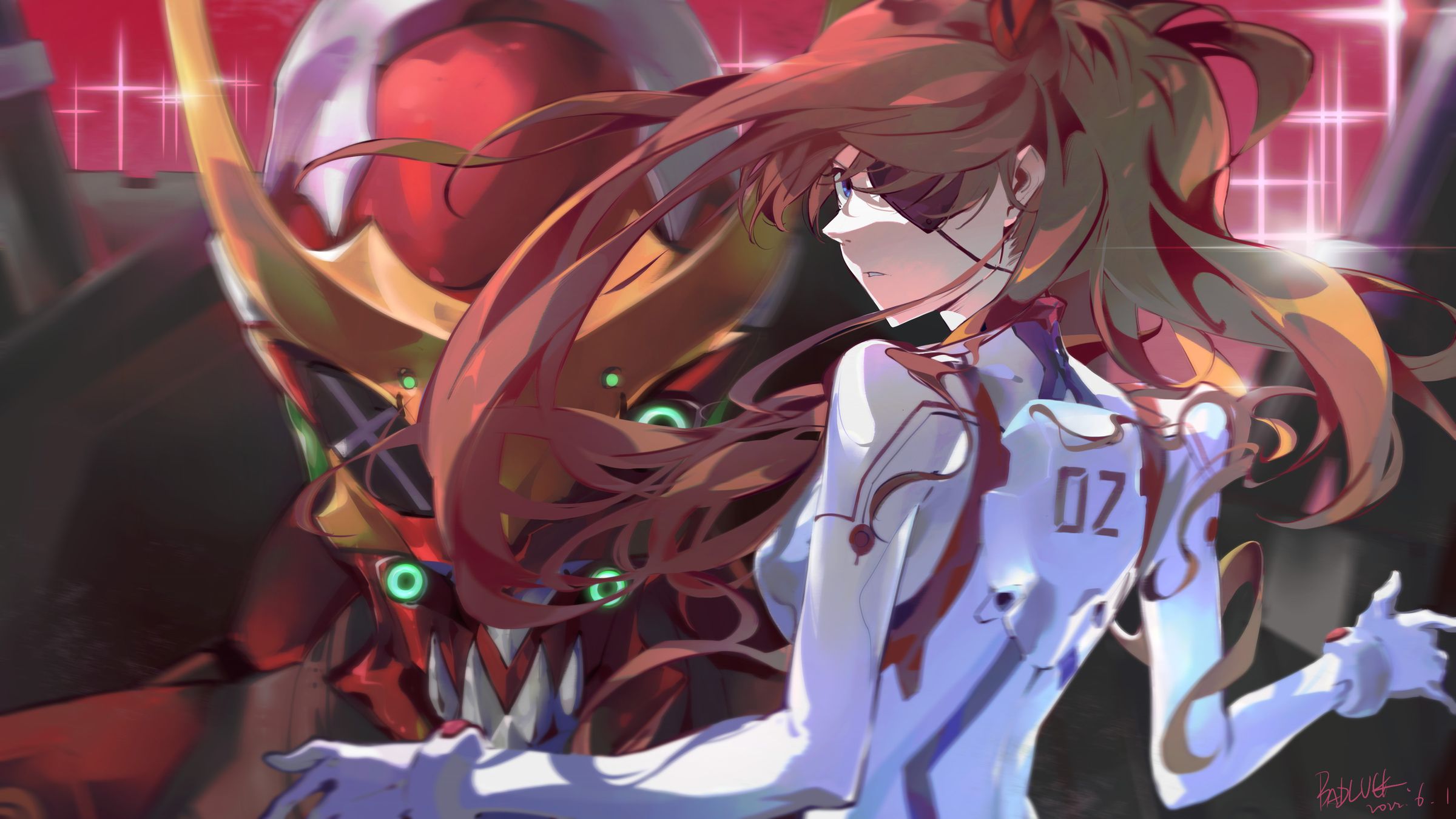 Asuka Evangelion Unit-02 4K Anime Wallpaper