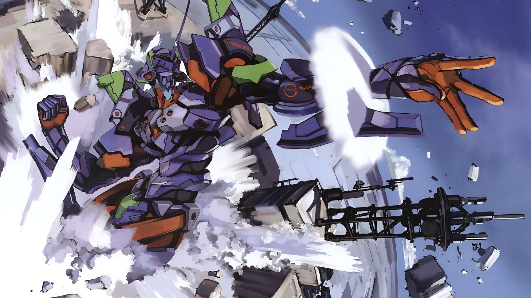 EVA-01 전투 장면 4K 애니메이션 배경화면