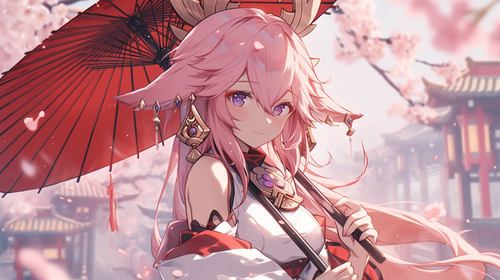 Yae Miko Genshin Impact 4K Wallpaper