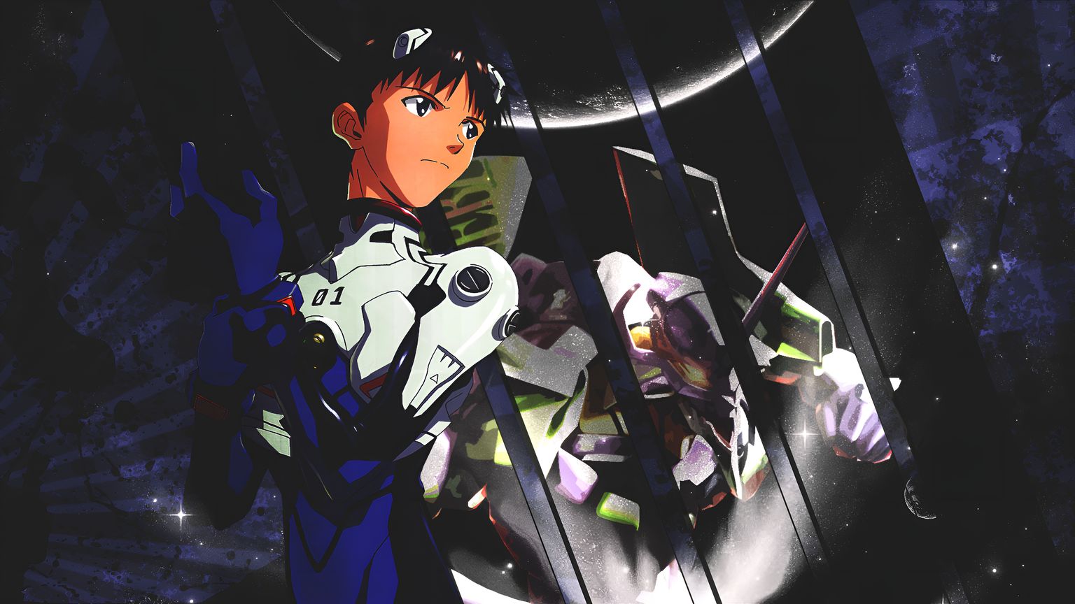 Shinji Ikari EVA-01 Neon Genesis Evangelion Sfondo 4K