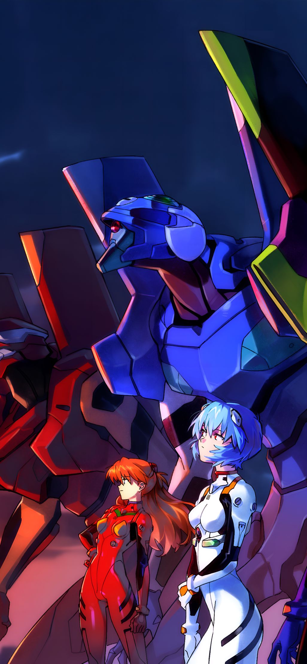 Neon Genesis Evangelion Phone Wallpaper Rei Asuka EVA-01