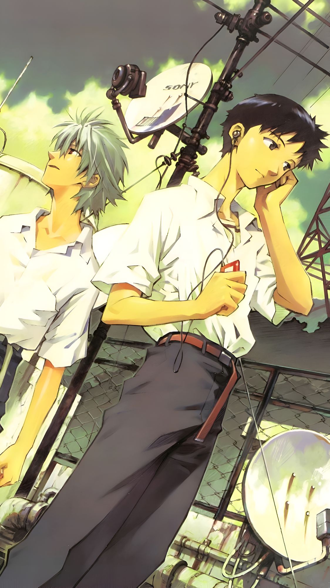 Shinji & Kaworu Neon Genesis Evangelion Phone Wallpaper