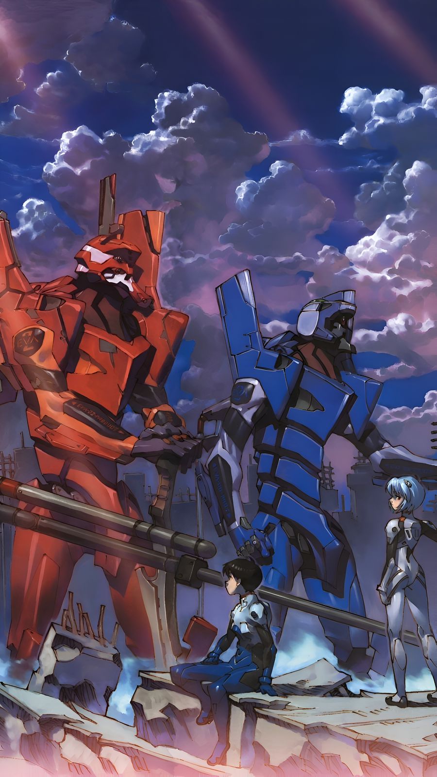 Neon Genesis Evangelion Epic Mecha Phone Wallpaper