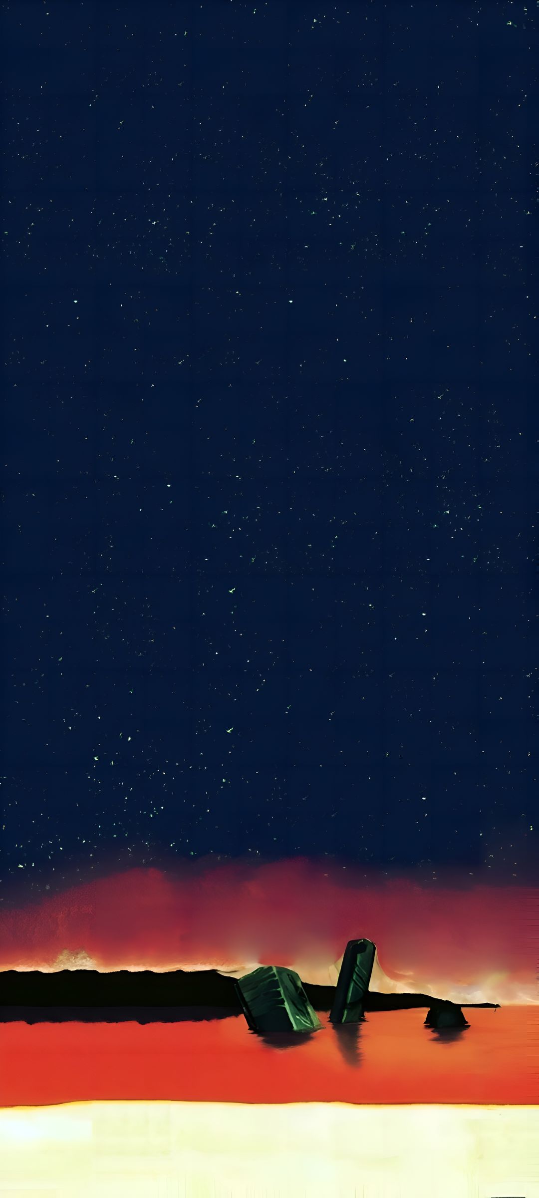 Neon Genesis Evangelion Crashed EVA Night Wallpaper