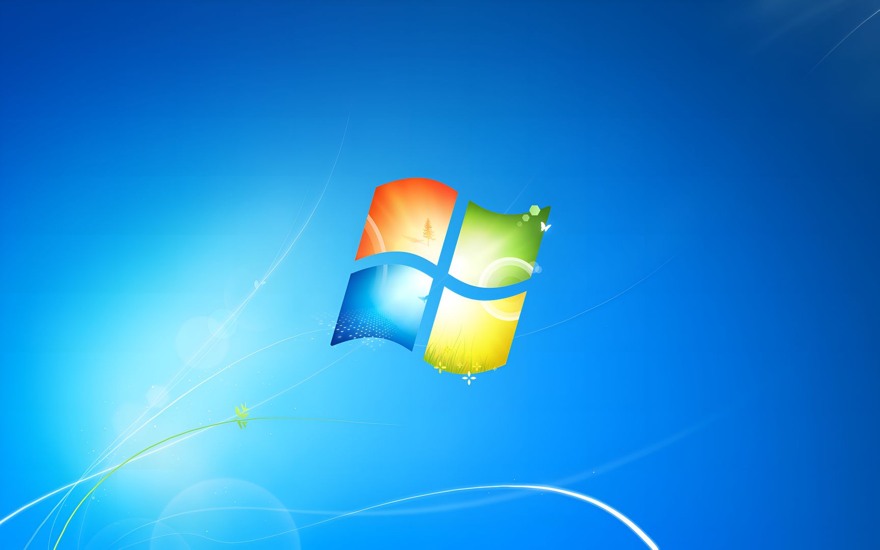 Windows 7 Classic Blue Desktop Wallpaper 4K