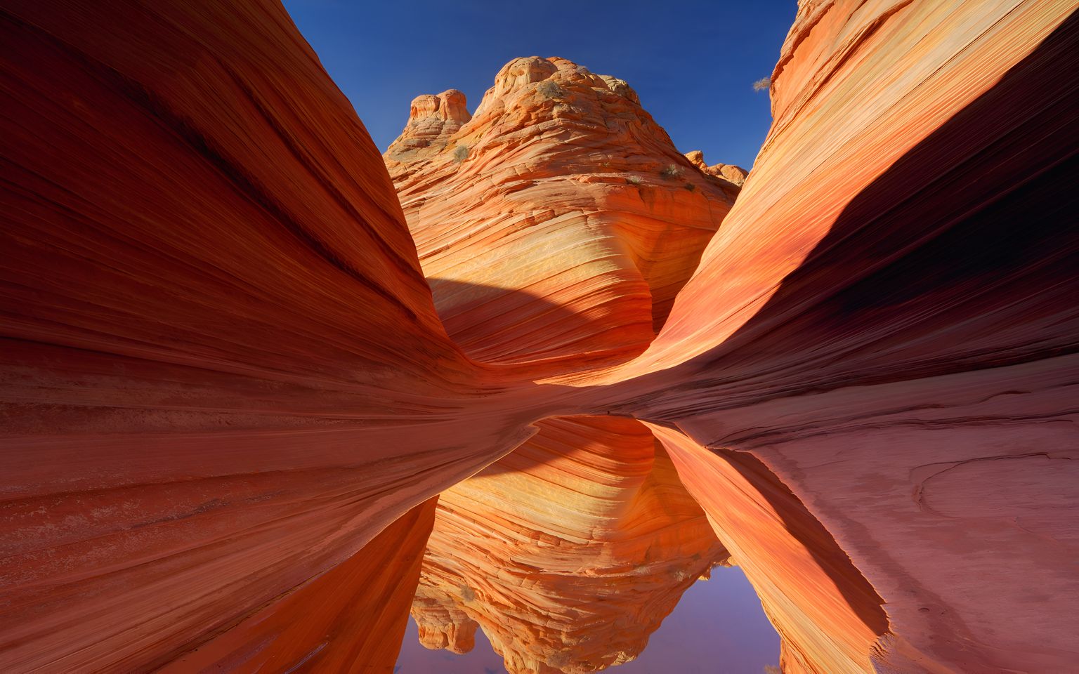 The Wave Canyon Reflection 4K Wallpaper Windows 7