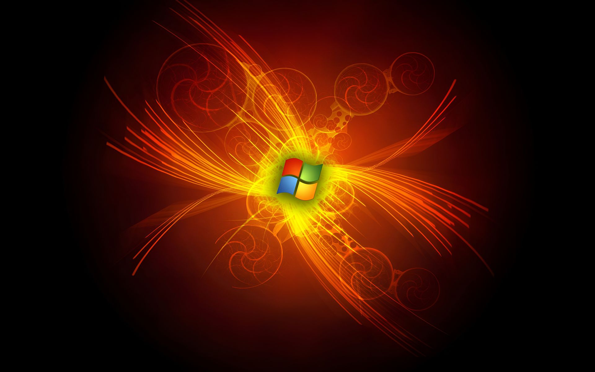 Windows 7 Fire Explosion Wallpaper 4K