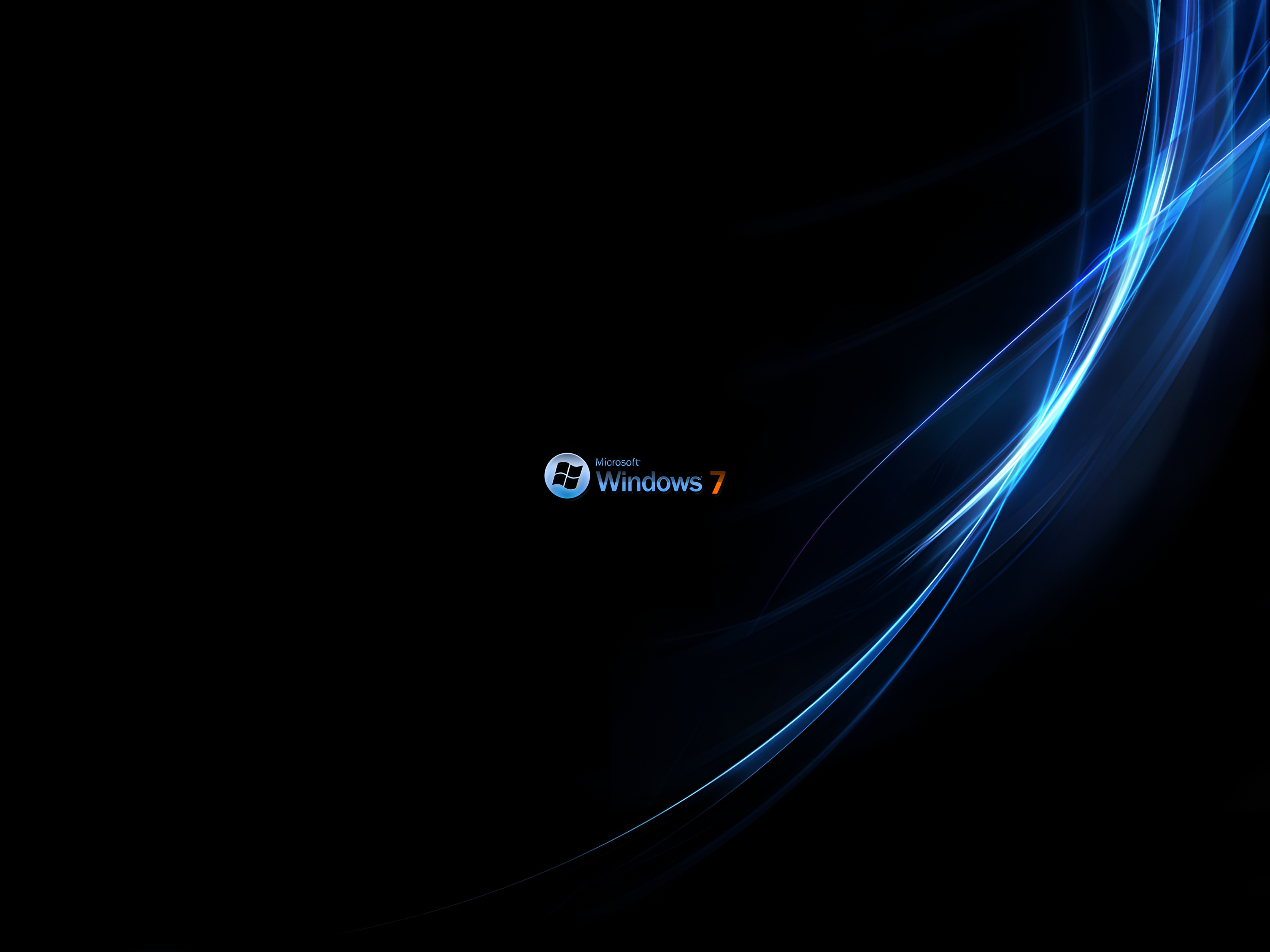 Windows 7 Dark Blue Abstract Wallpaper HD