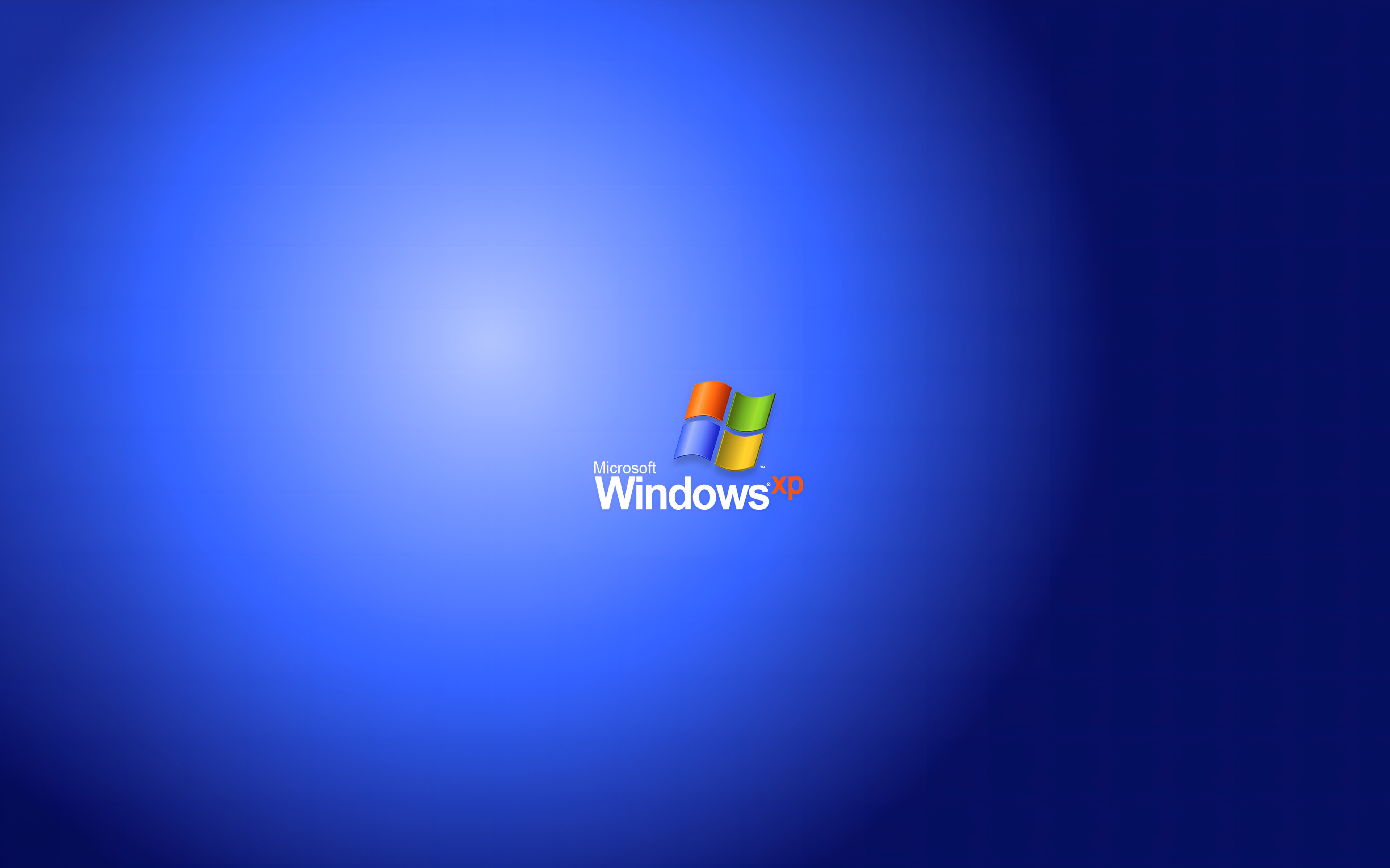 Microsoft Windows XP Blue Gradient Desktop Wallpaper