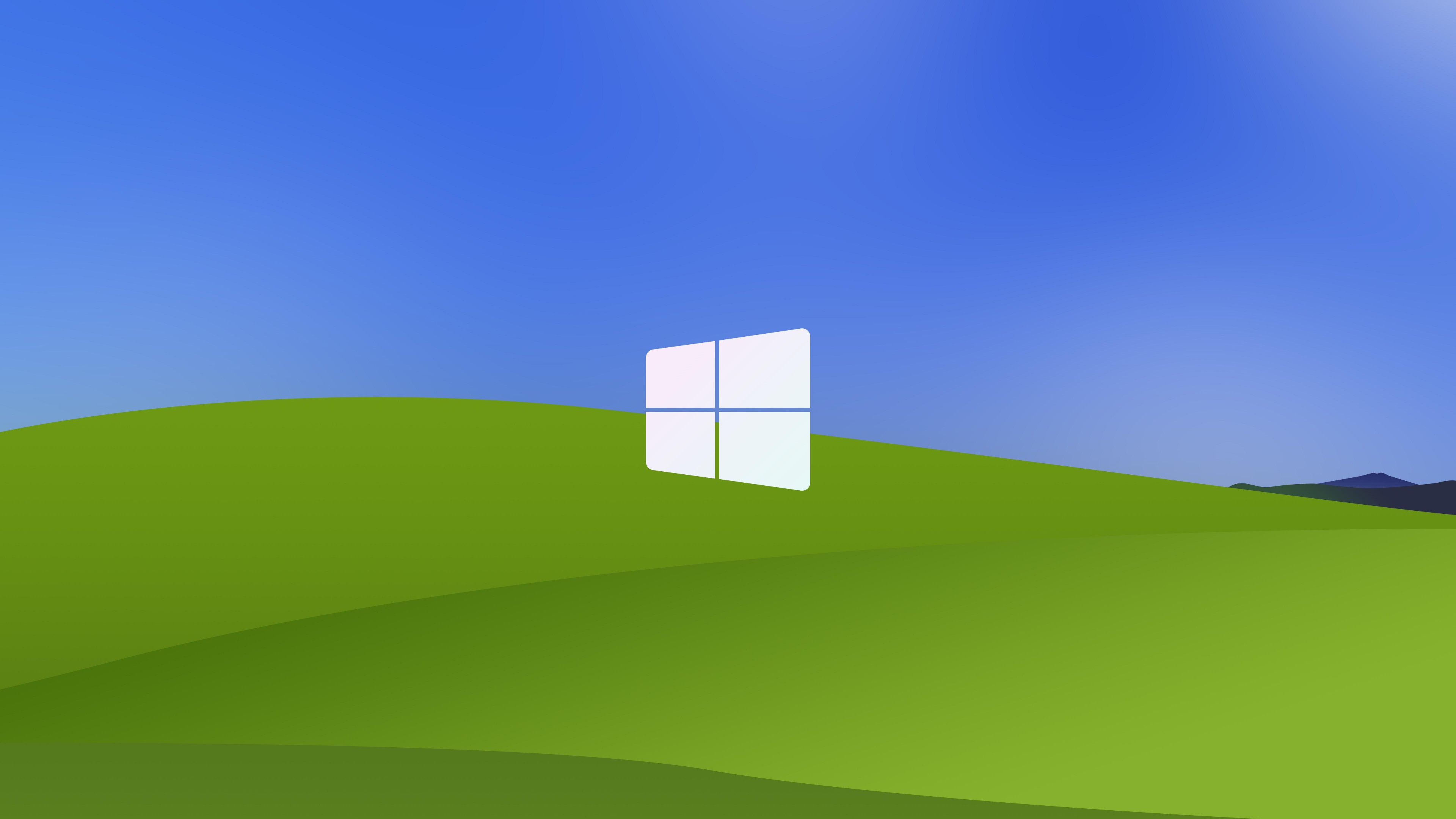 Windows XP Minimalist Bliss Wallpaper 4K