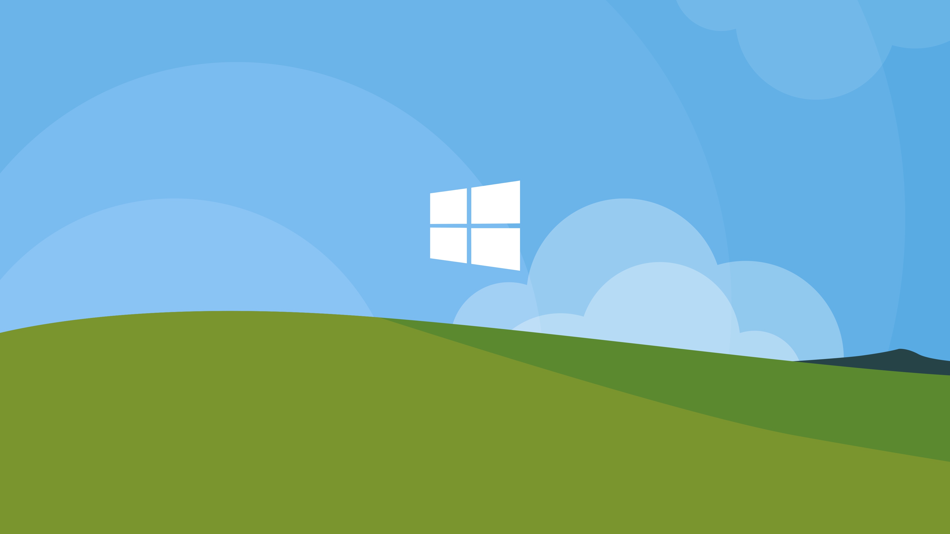 Windows XP Minimalist Bliss Wallpaper 4K