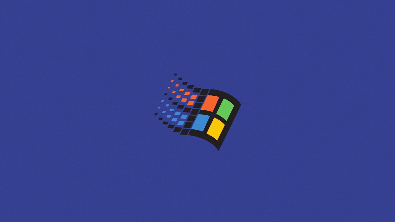 Windows XP Minimalistic Logo 4K Wallpaper