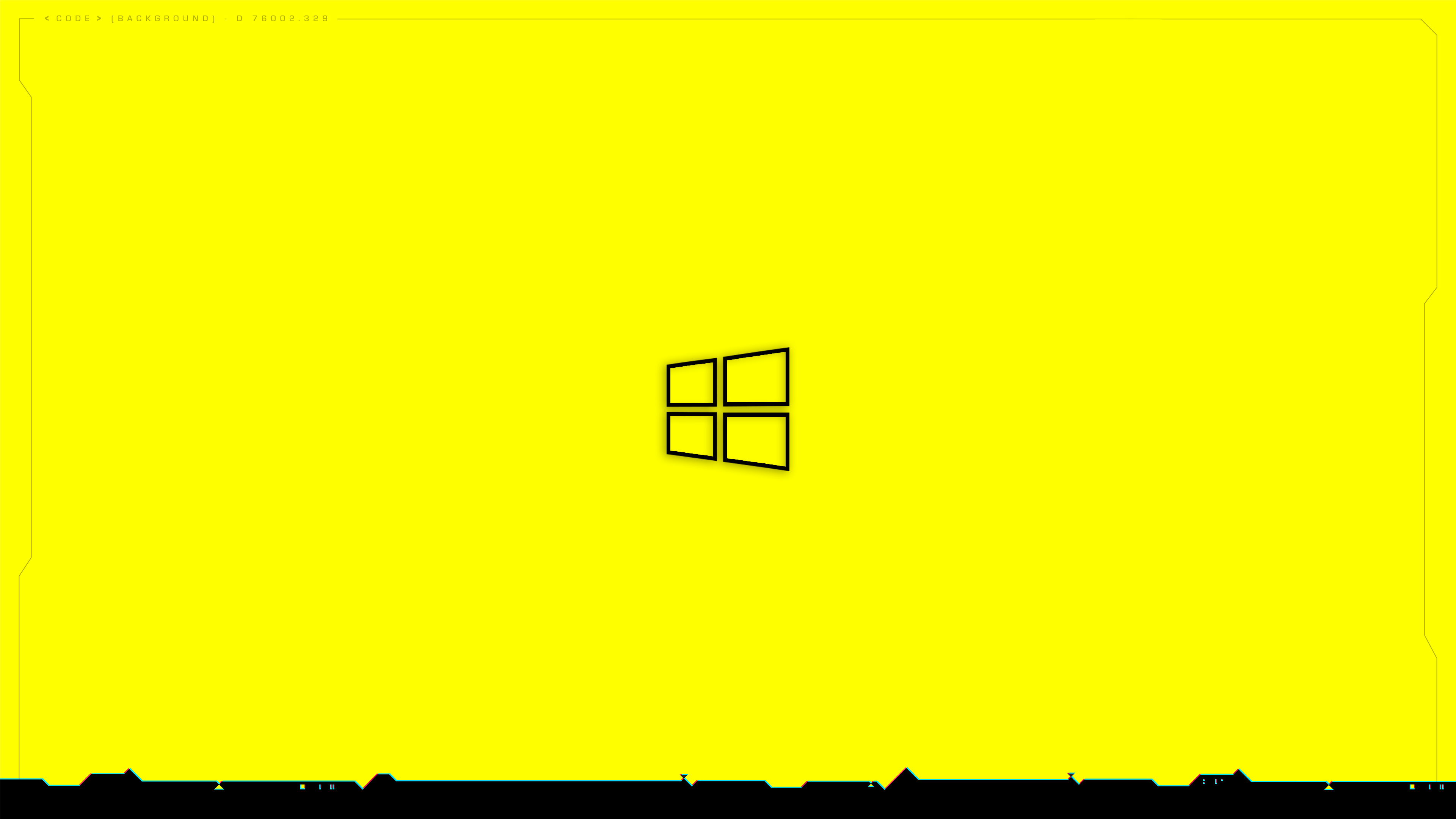 Cyberpunk Windows 10 Yellow Wallpaper 4K