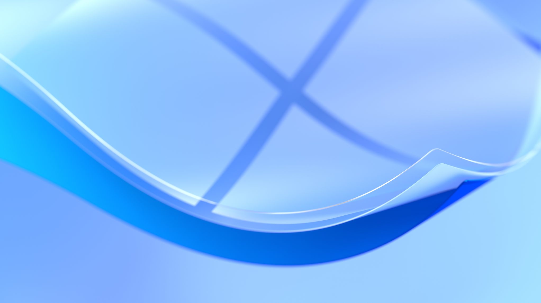 Windows 10 Blue Glass Wave 4K Wallpaper