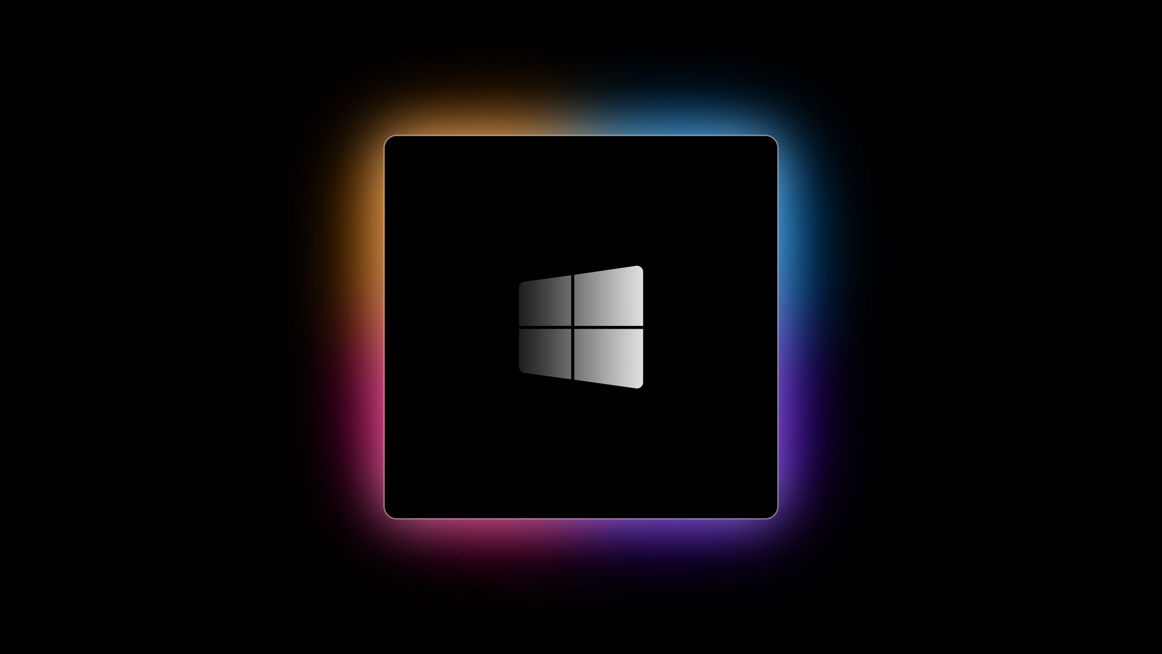 Windows 10 Dark RGB Glow Wallpaper 4K