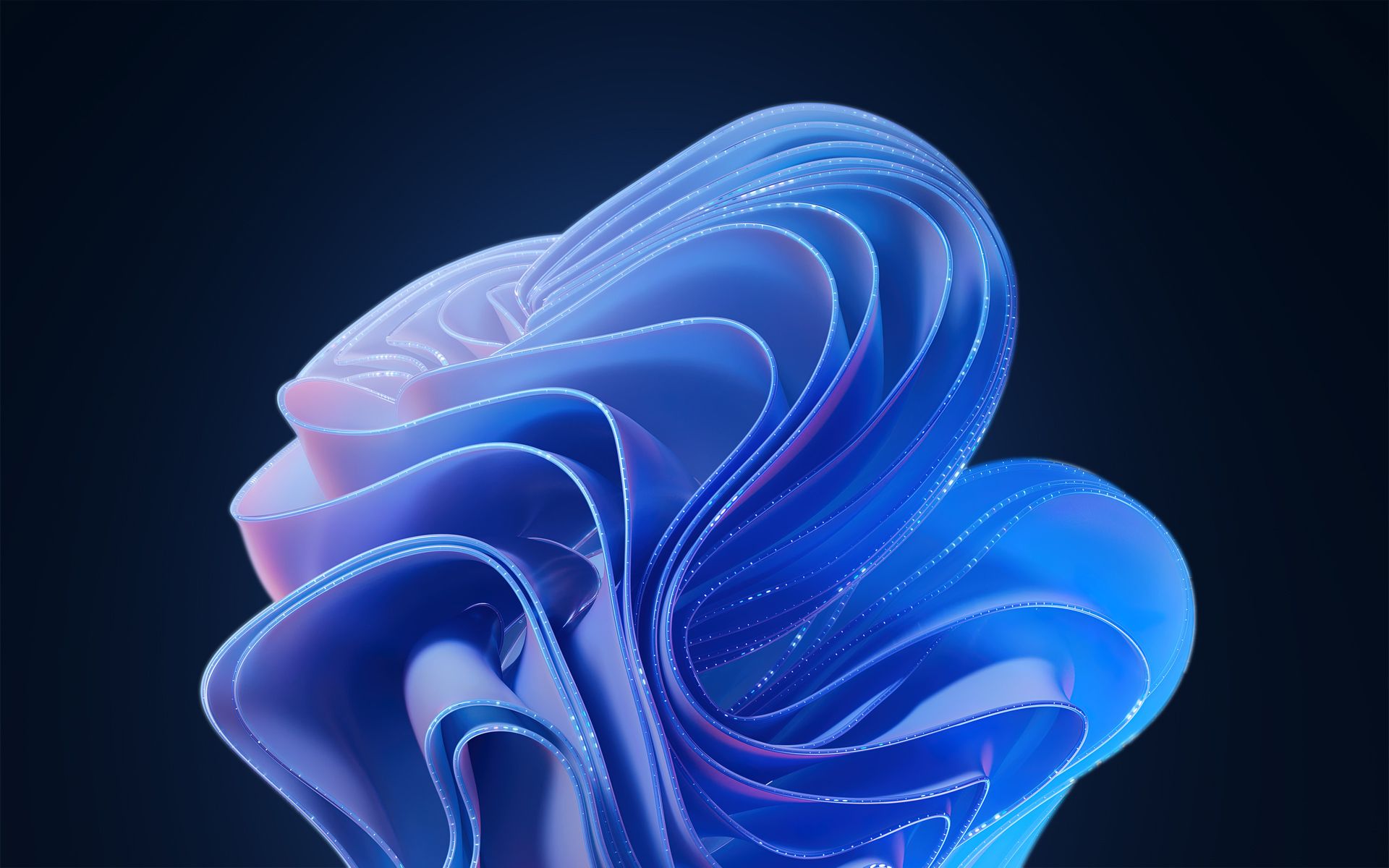 Windows 11 Blue Abstract Wave Wallpaper
