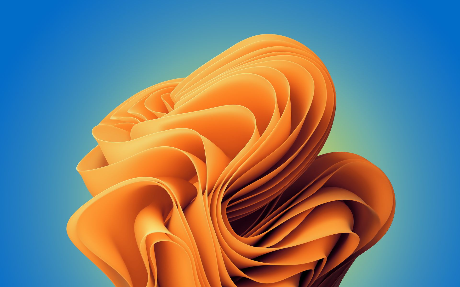 Windows 11 Orange Bloom Abstract 4K Wallpaper