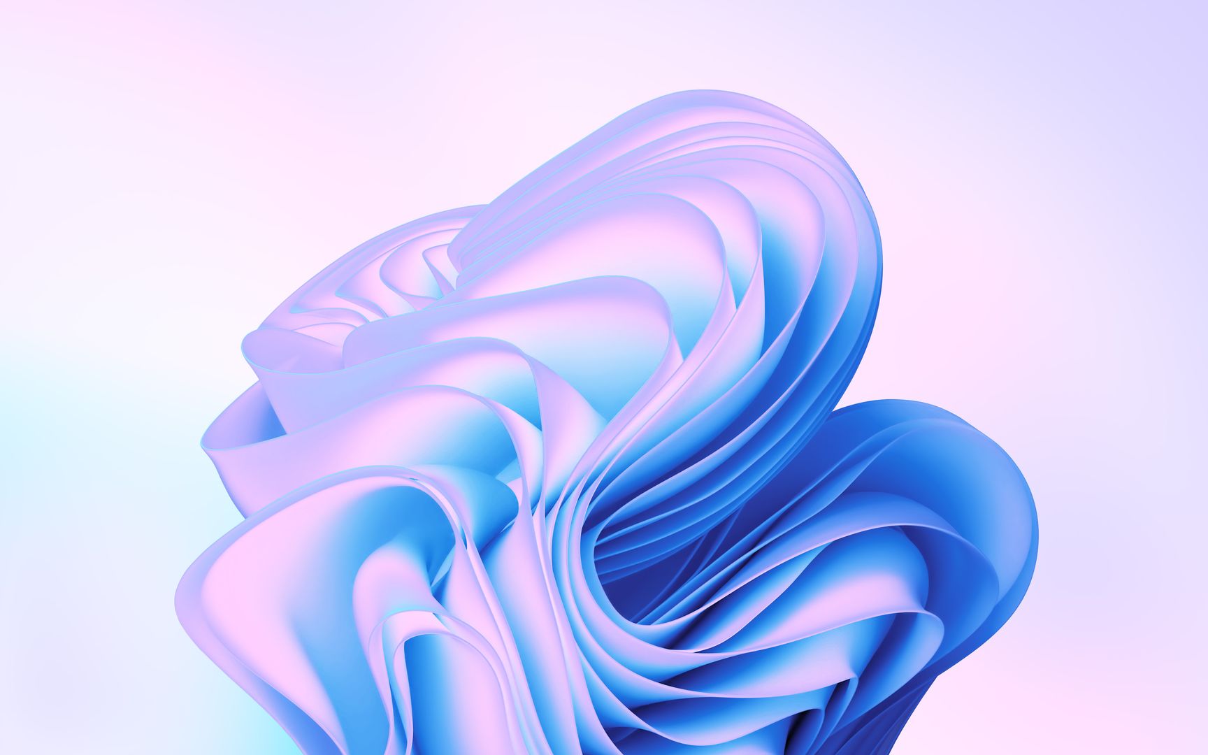 Windows 11 Abstrakte Blaue Blüte 4K Hintergrundbild