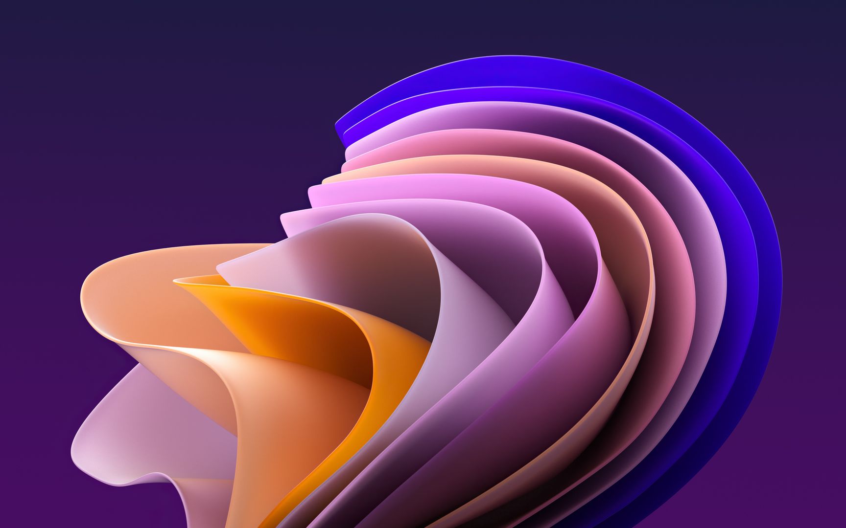 Sfondo 4K Windows 11 Onde Spirali Astratte