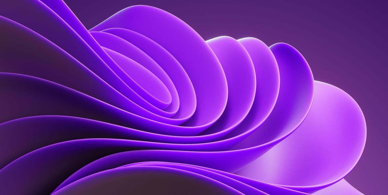 Windows 11 Purple Wave Abstract 4K Wallpaper