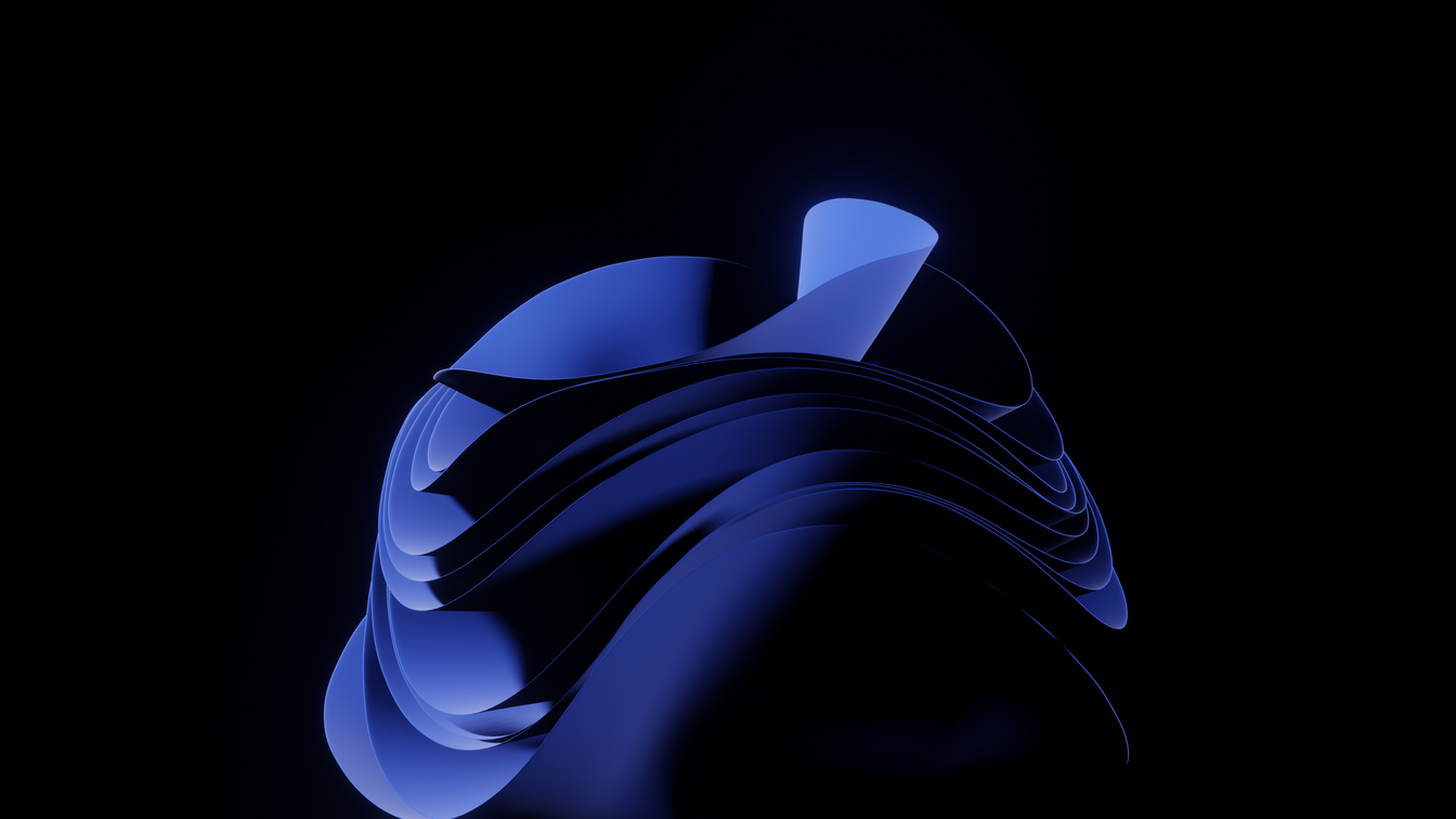 Windows 11 Blauer Abstrakter 3D-Wirbel Hintergrundbild