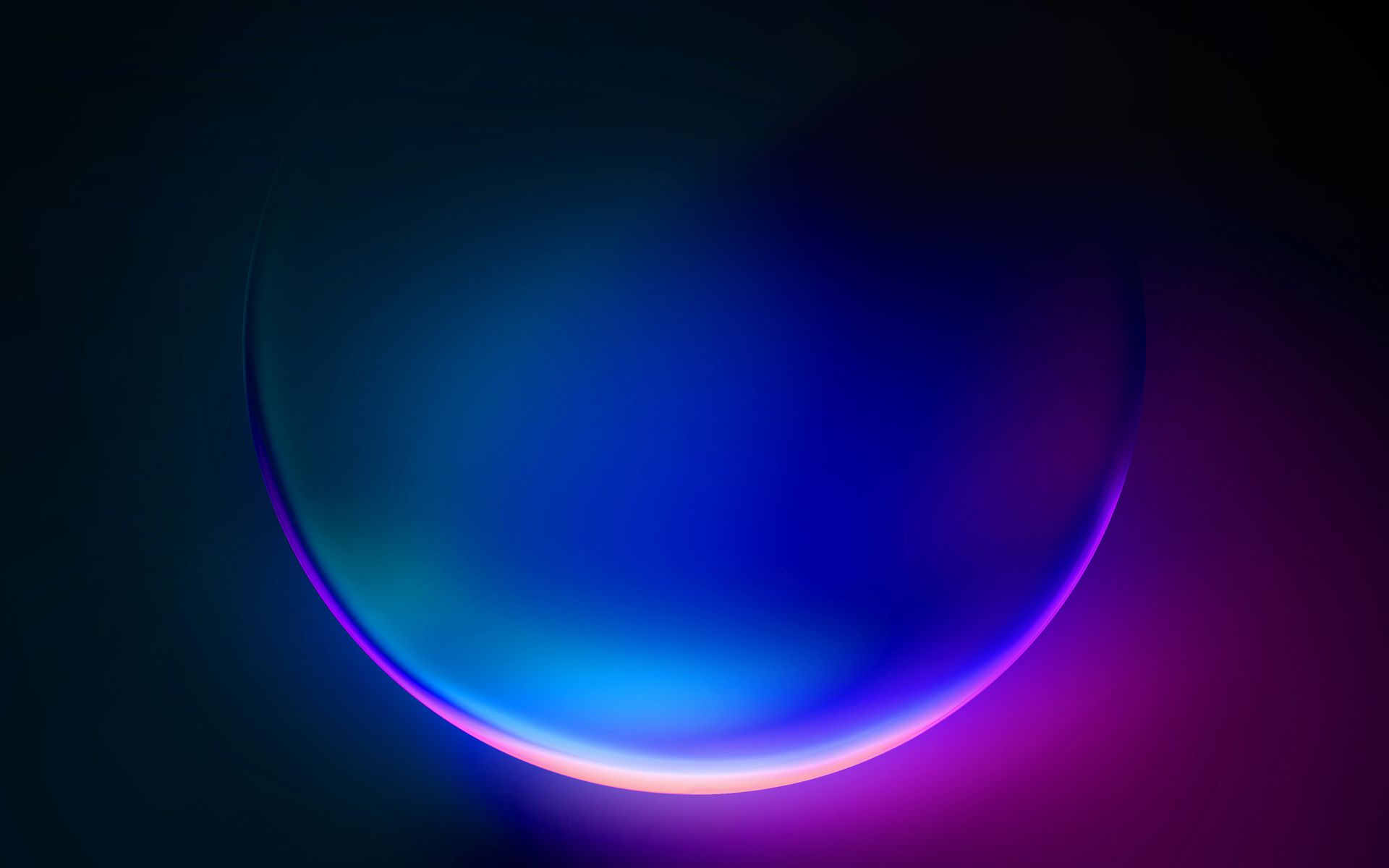 Windows 11 Leuchtende Kugel Abstrakt 4K Hintergrundbild