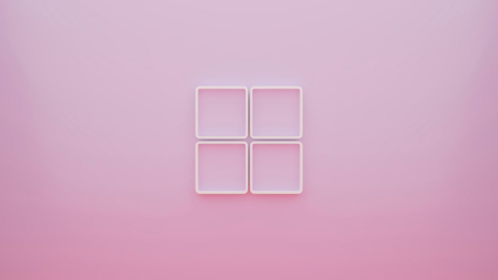 Windows 11 Rosa Minimalistisches Logo 4K Hintergrundbild