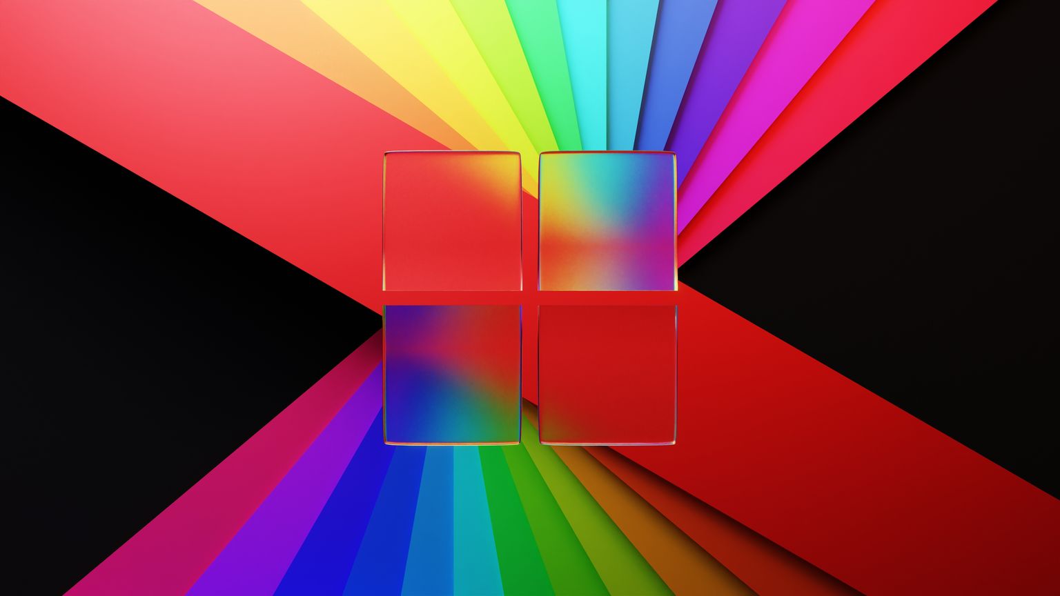 Windows 11 Rainbow Spectrum 4K Wallpaper