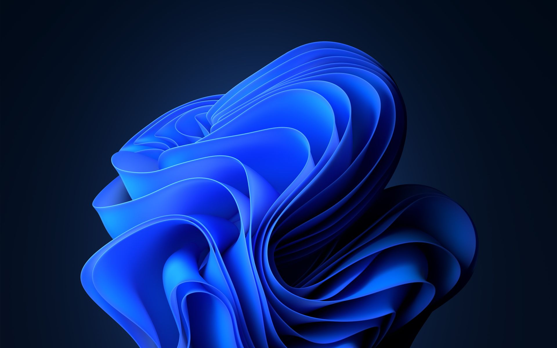 Fundal Windows 11 Classic Bloom Albastru Închis