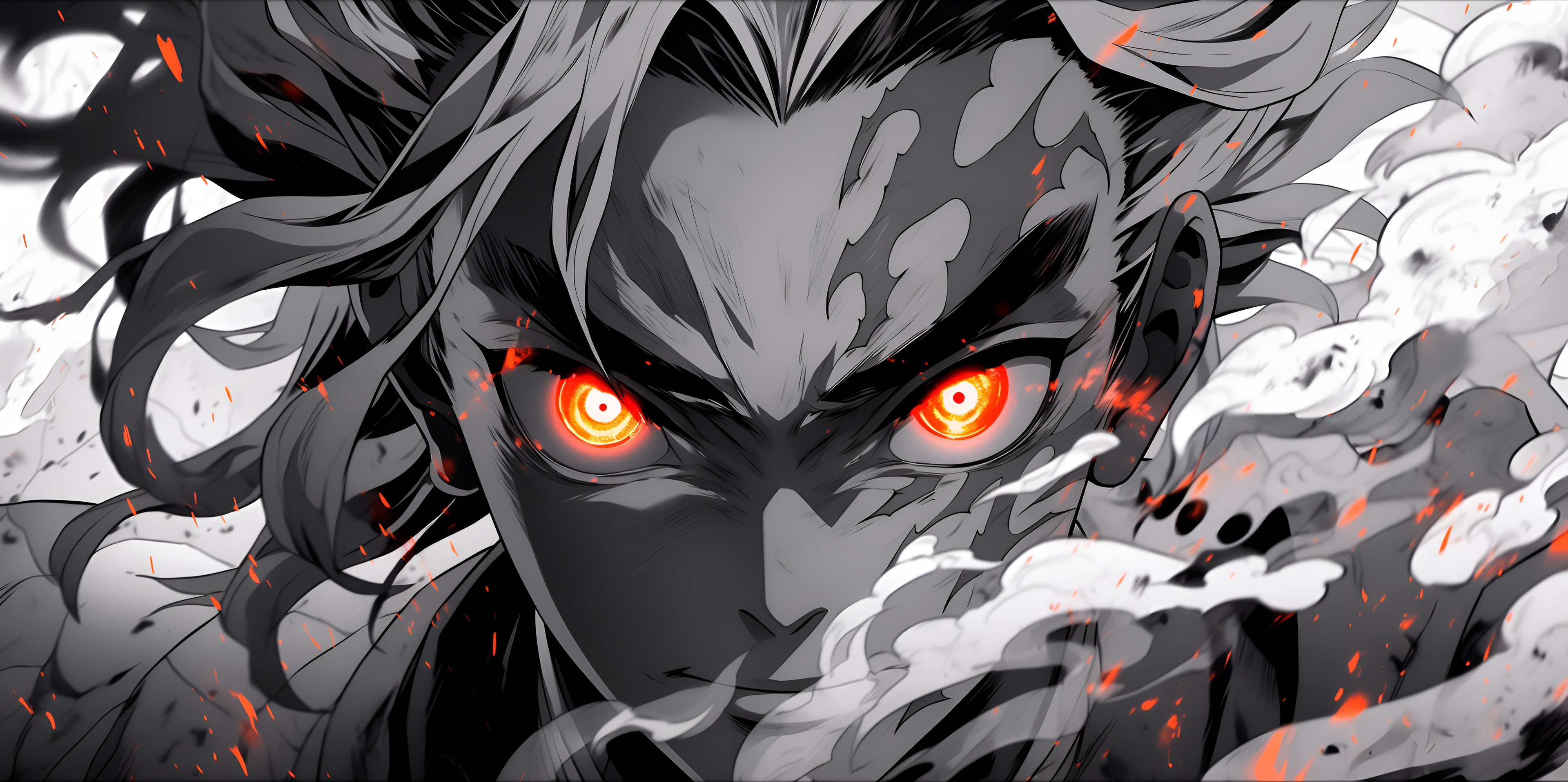Demon Slayer Kokushibo Macho Yanayong'aa 4K Mandhari