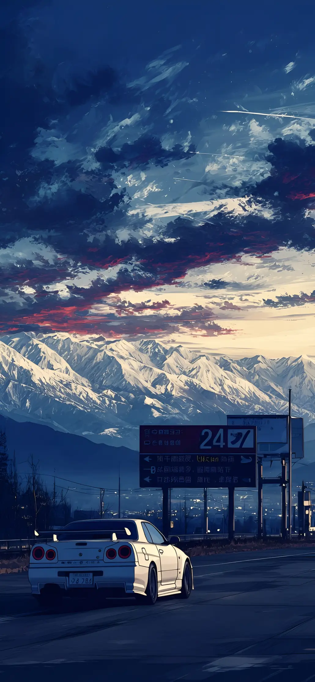 Anime Nissan Skyline GTR R34 Mountain Wallpaper