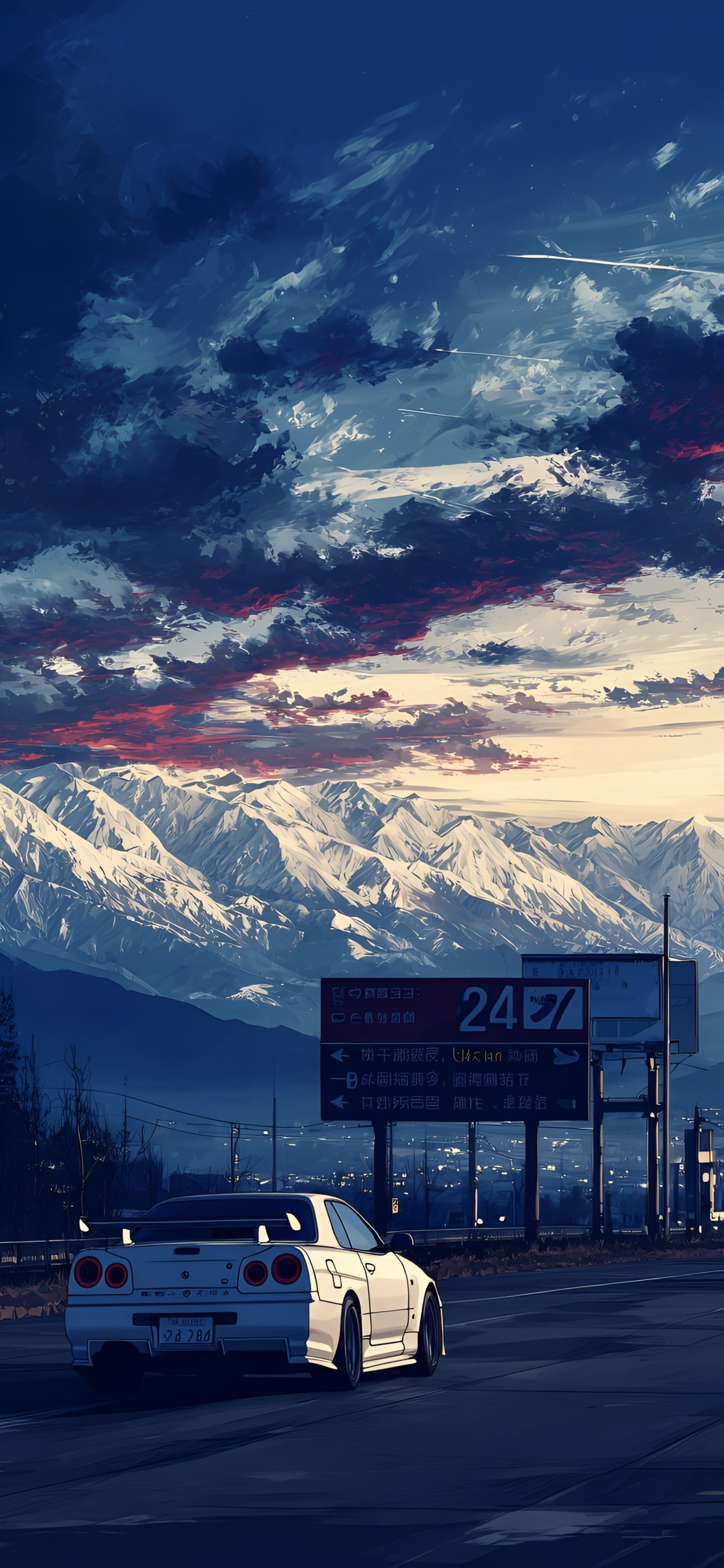 Anime Nissan Skyline GTR R34 Mountain Wallpaper