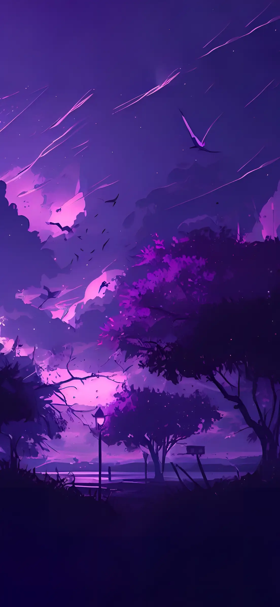 Purple Storm Night Wallpaper