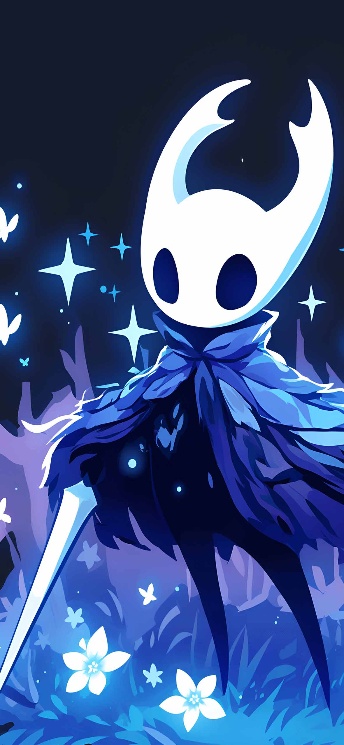 Hollow Knight Blue Fantasy 4K Wallpaper