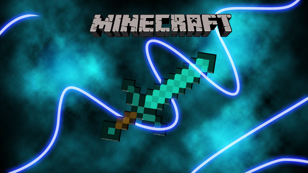 Minecraft Diamond Sword 4K Wallpaper
