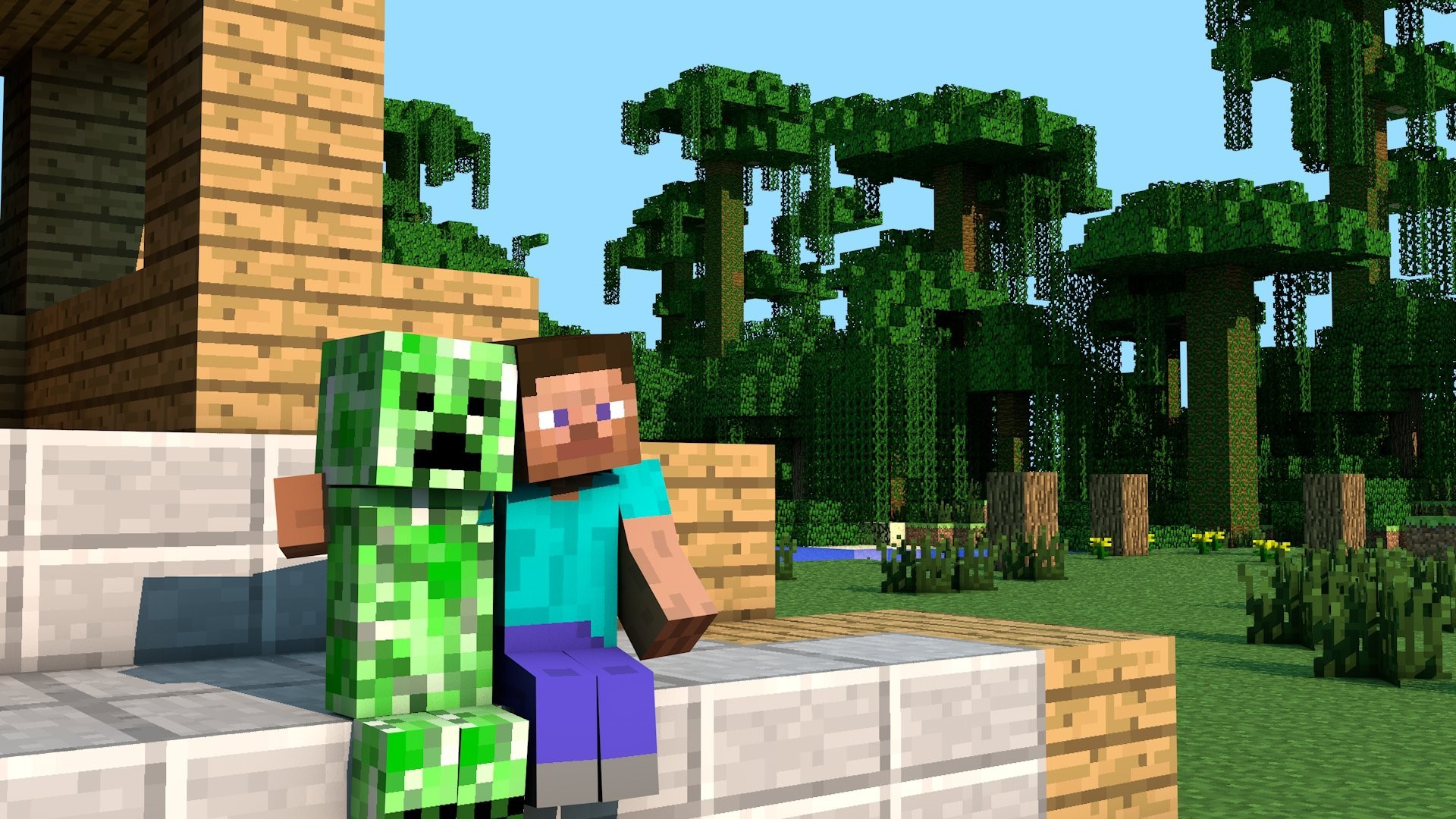 Minecraft Creeper Steve 4K Gaming Wallpaper