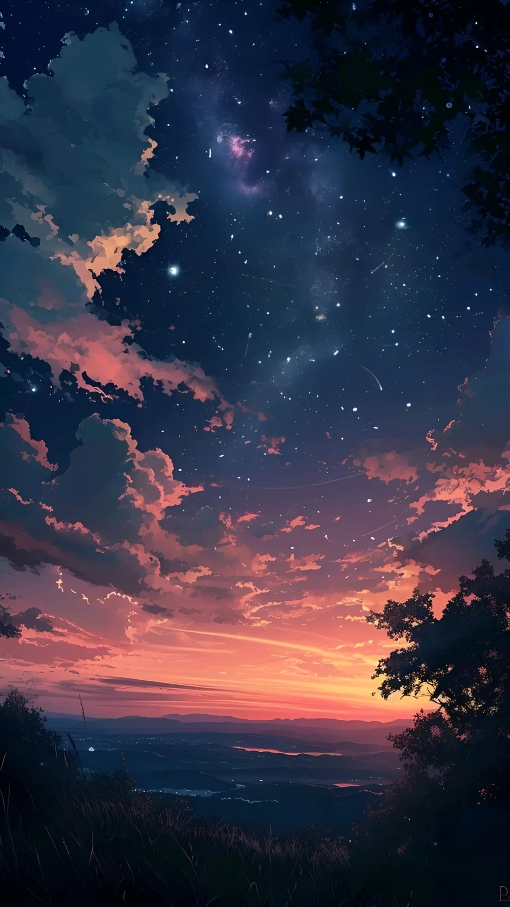 Anime Twilight Starry Sky Wallpaper