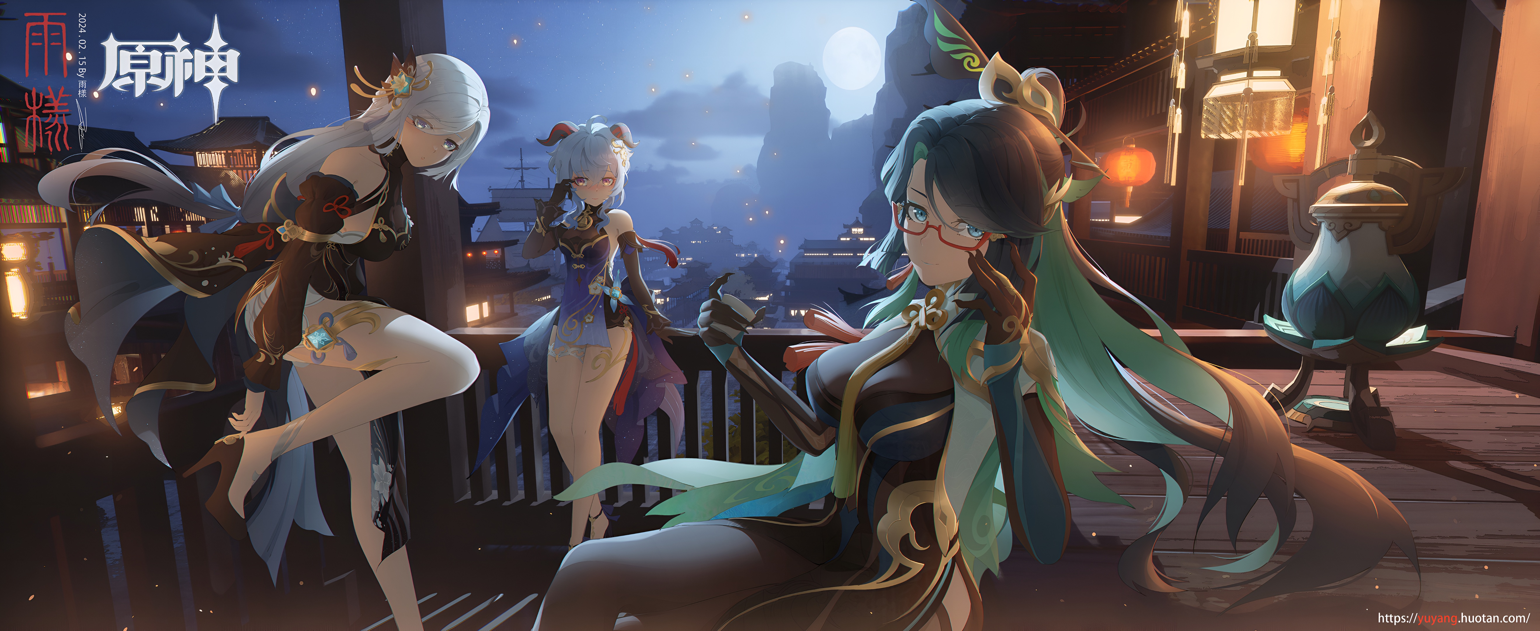 Genshin Impact Wallpaper – Ganyu, Shenhe & Xianyun