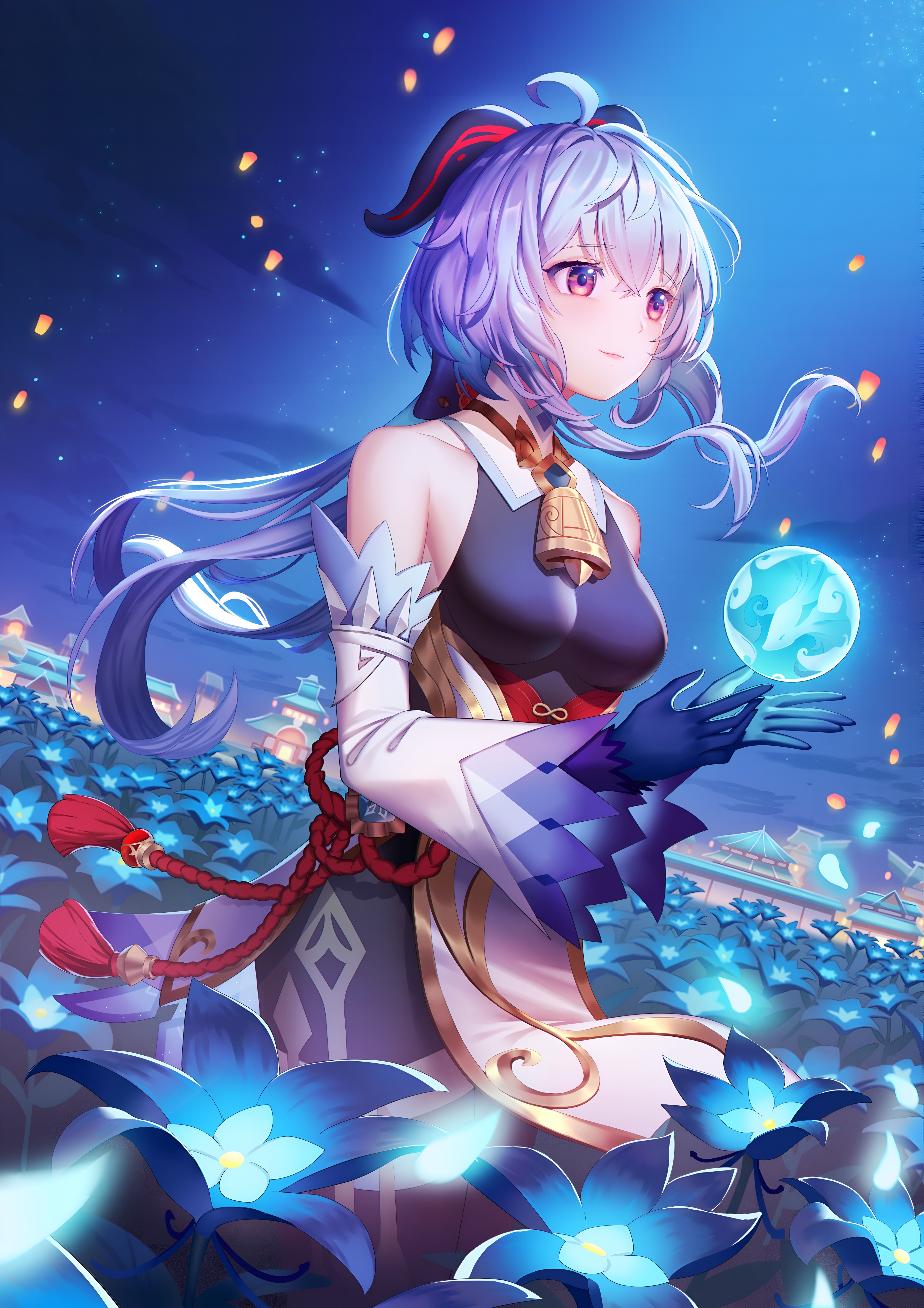 Ganyu Genshin Impact 4K Night Wallpaper