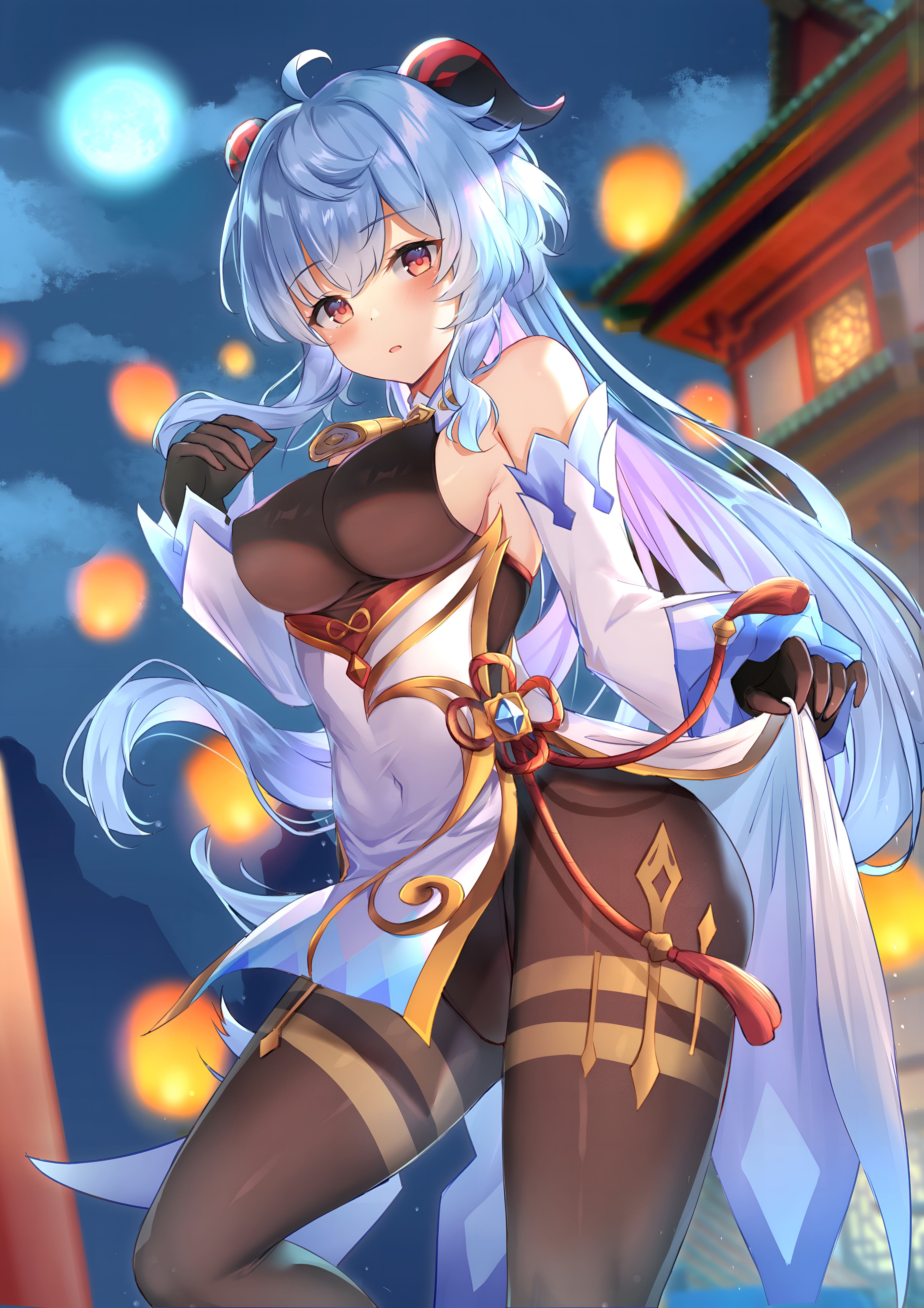 Ganyu Genshin Impact Lantern Rite Wallpaper
