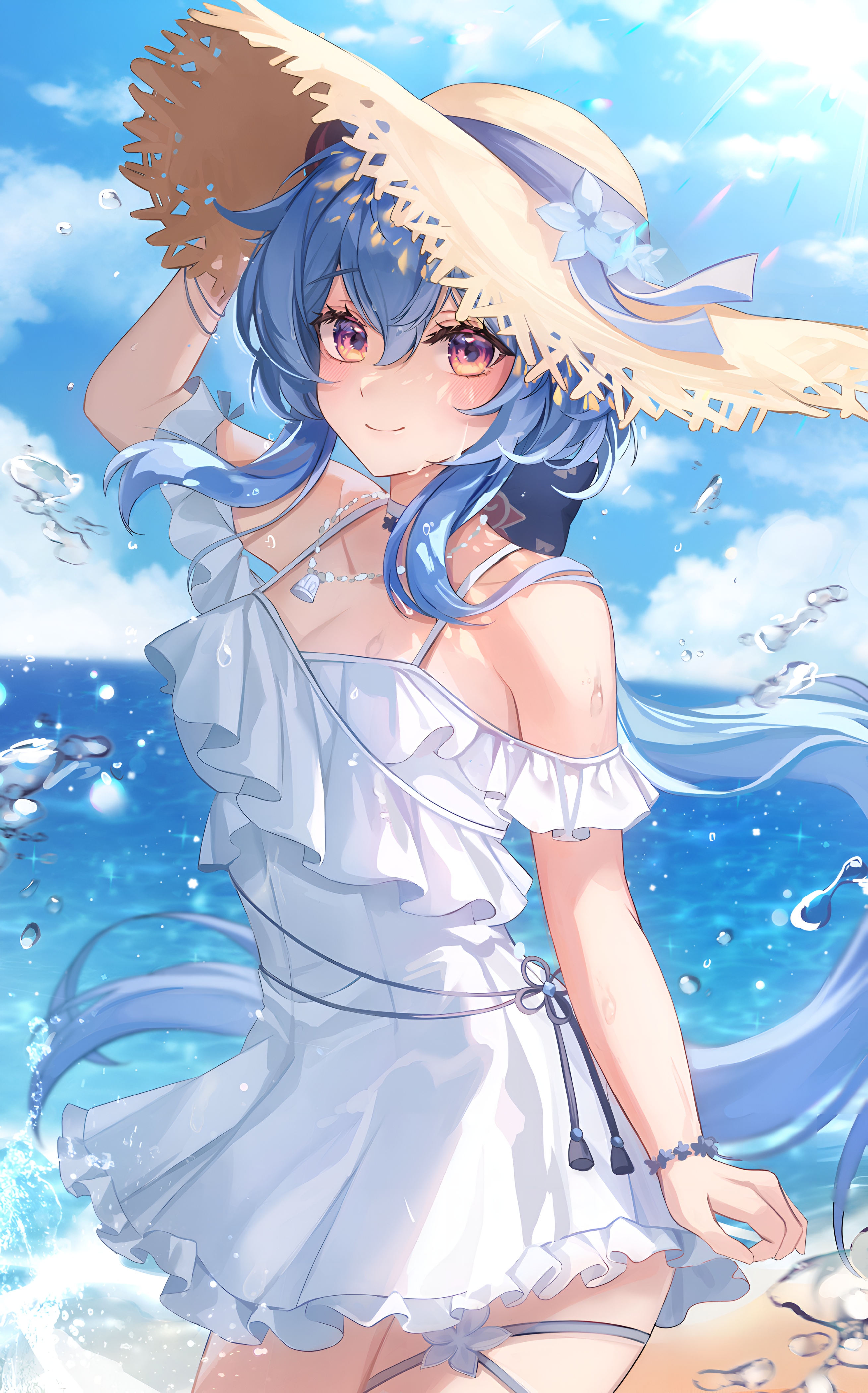 Ganyu Summer Beach Wallpaper Genshin Impact 4K