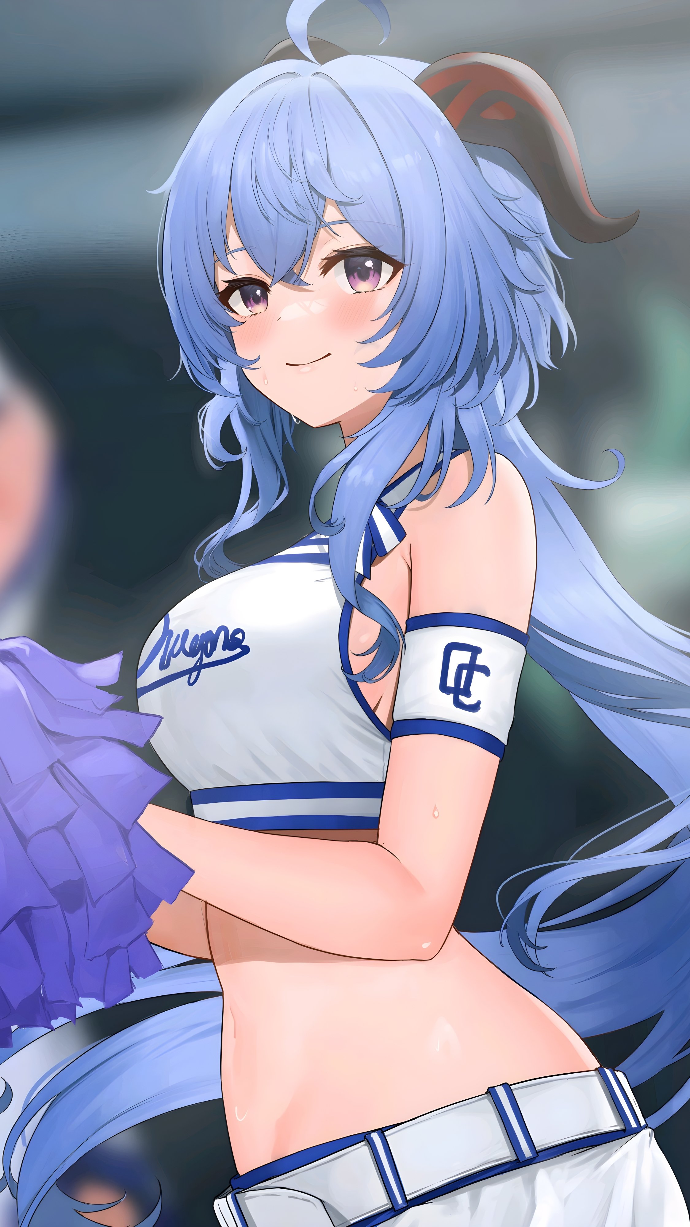 Ganyu Cheerleader Wallpaper – Genshin Impact 4K