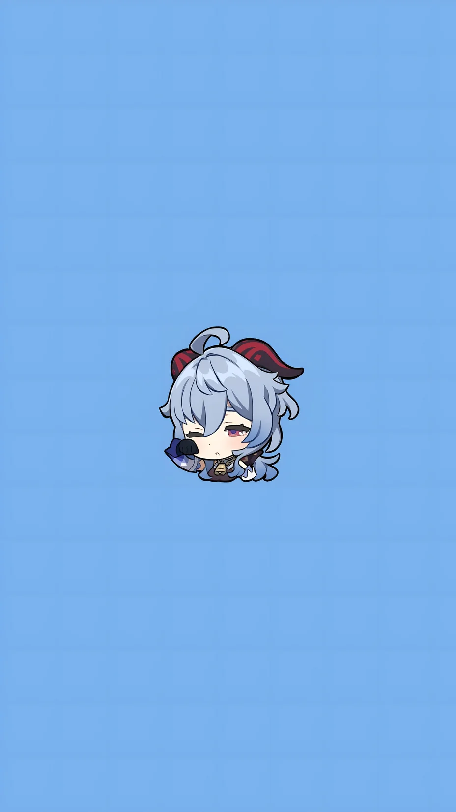 Ganyu Chibi Genshin Impact 4K Hintergrundbild