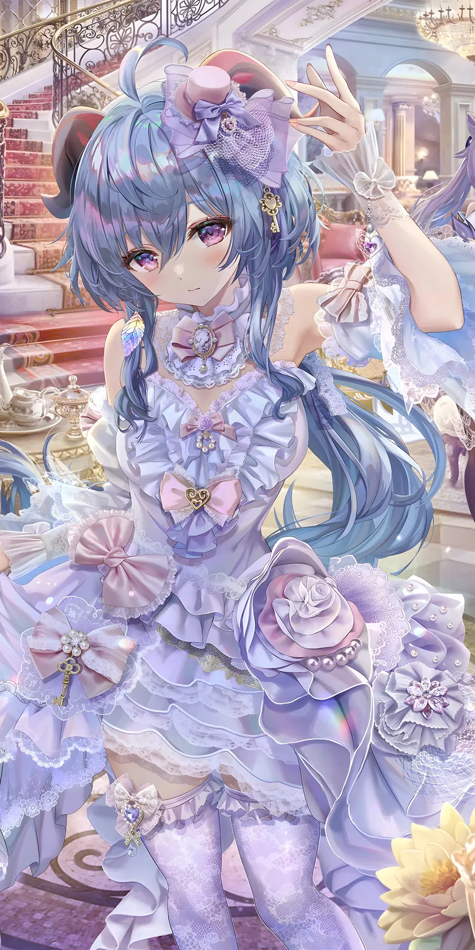 Ganyu Lolita Dress Wallpaper Genshin Impact