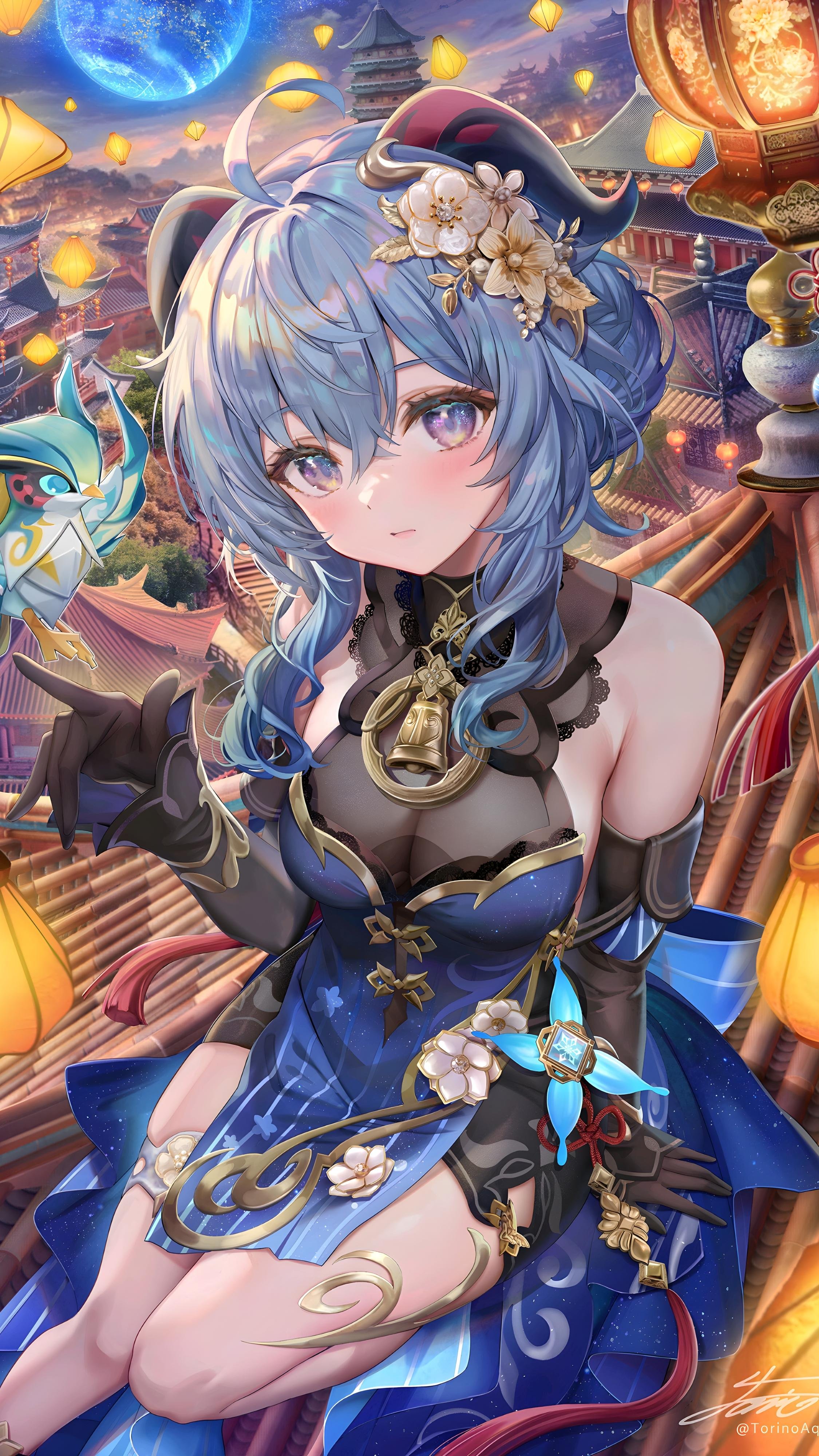 Ganyu Genshin Impact Lantern Festival 4K Wallpaper