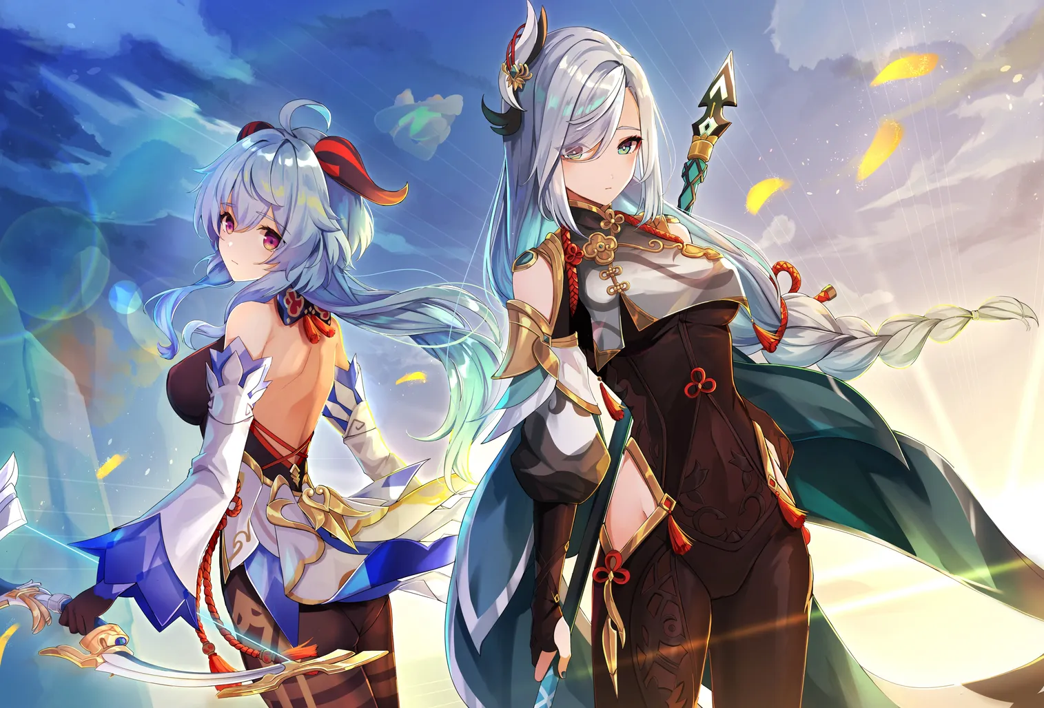 Ganyu & Shenhe Genshin Impact 4K Wallpaper